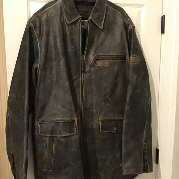🔥Rare, vintage JORDAN, see pics, distressed leather coat, Size=XL, new cond.🔥